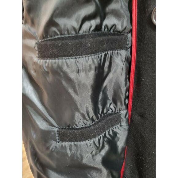 Alpine Swiss Men's Trench Black Wool Double Breasted Long Sleeve Pea Coat 2XL - Picture 9 of 11